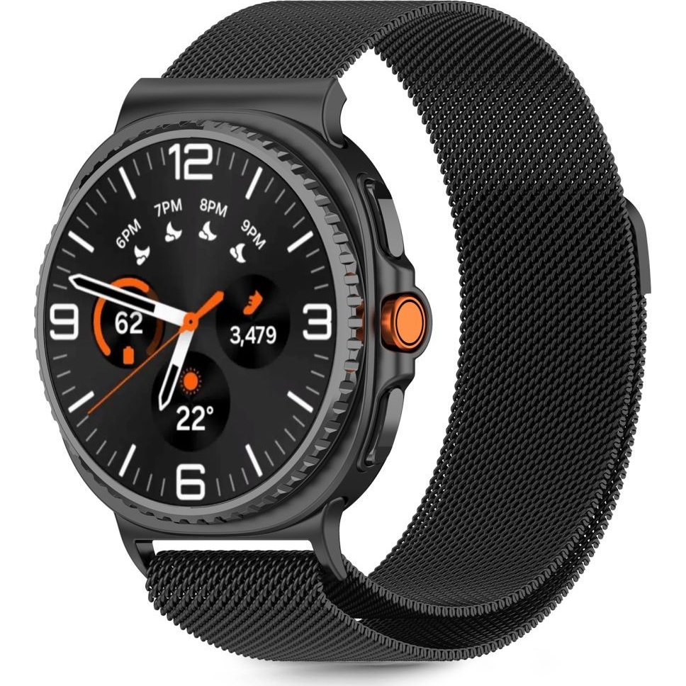 Bransoletka Tech-Protect Milaneseband do Samsung Galaxy Watch 8 40 mm / 44 mm / 8 Classic 46 mm, czarna